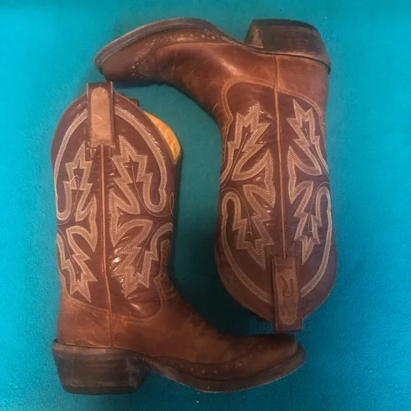 Rod Patrick Wing Tip Square Toe Western Boots - Picture 2 of 16